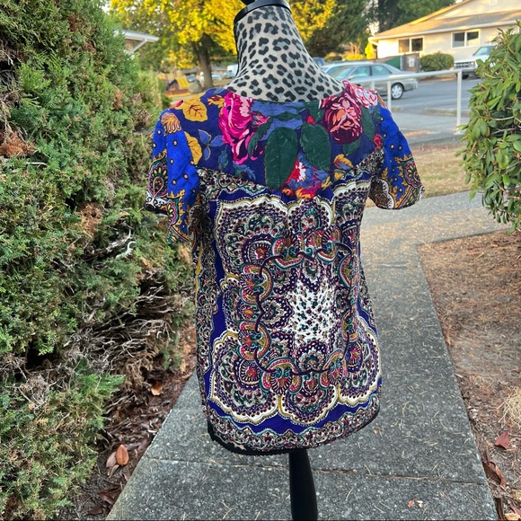 Anthropologie Moulinette Soeurs Colorful Floral Paisley Blouse Size Small - Picture 4 of 5